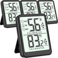 4-Pack Room Thermometer Indoor Hygrometer, Small Digital Temperature and Humidity Monitor Sensor