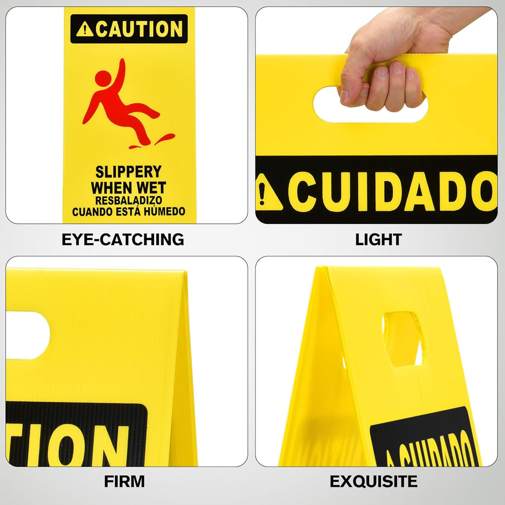 MATTHEW CLEANING 25'' Industrial Wet Floor Sign 12 Pack 2-Sided Durable Corrugated Plastic Birght