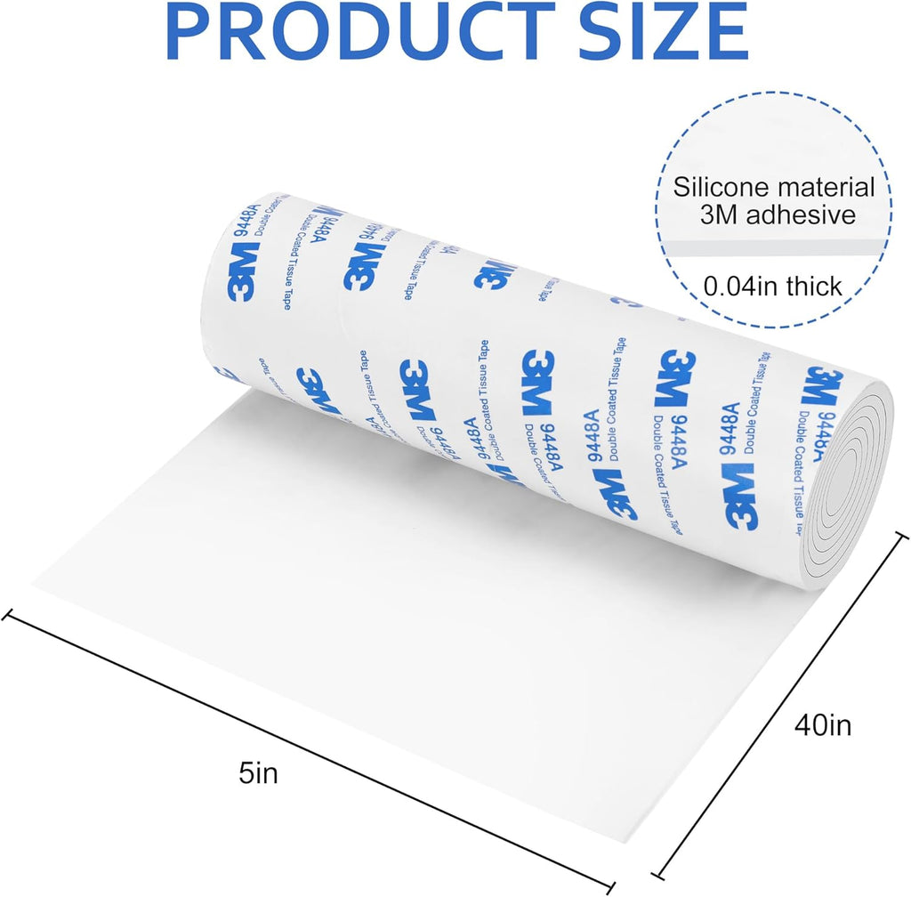 Silicone Furniture Pads, 5" x 40" Non Slip Furniture Pads Anti Skid Pads Non Slip Self Adhesive