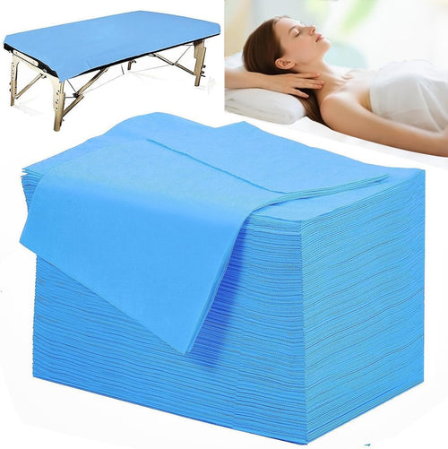 100 PCS Disposable Massage Table Sheets Spa Bed Covers 71"x31" -Non Woven Fabric Waterproof