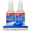 Clean-eez Grout Cleaner 2 Pack with Stand-Up Brush Attachment - Stain Remover Heavy-Duty Scrubber