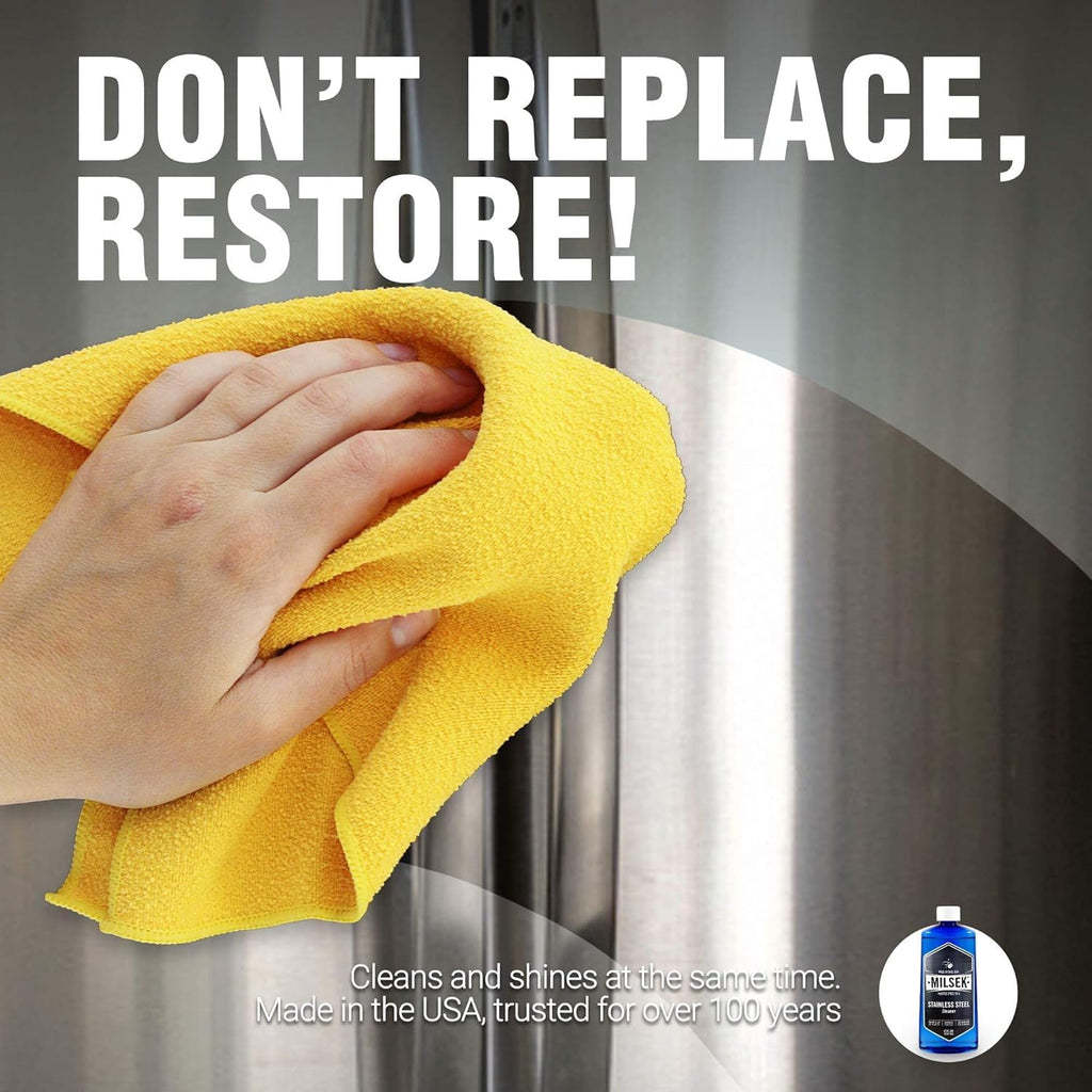 Milsek Stainless Steel Cleaner - Multipurpose Cleaning Supplies for Home and Kitchen Appliances