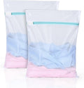 OTraki 12x16 Inch Mesh Laundry Bag 2 Pack Small Lingerie Sock Bag Washing Machine Soft Fine Mesh