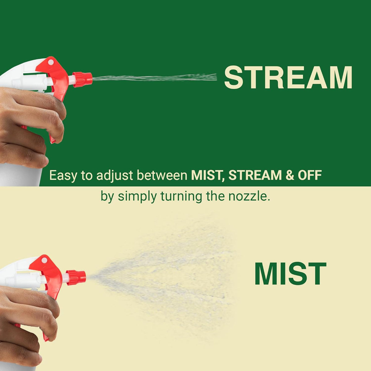 Heluva Green Spray Bottle Nozzle Replacement, Bottle Tops Only - Sprayer Nozzle Triggers for Heavy