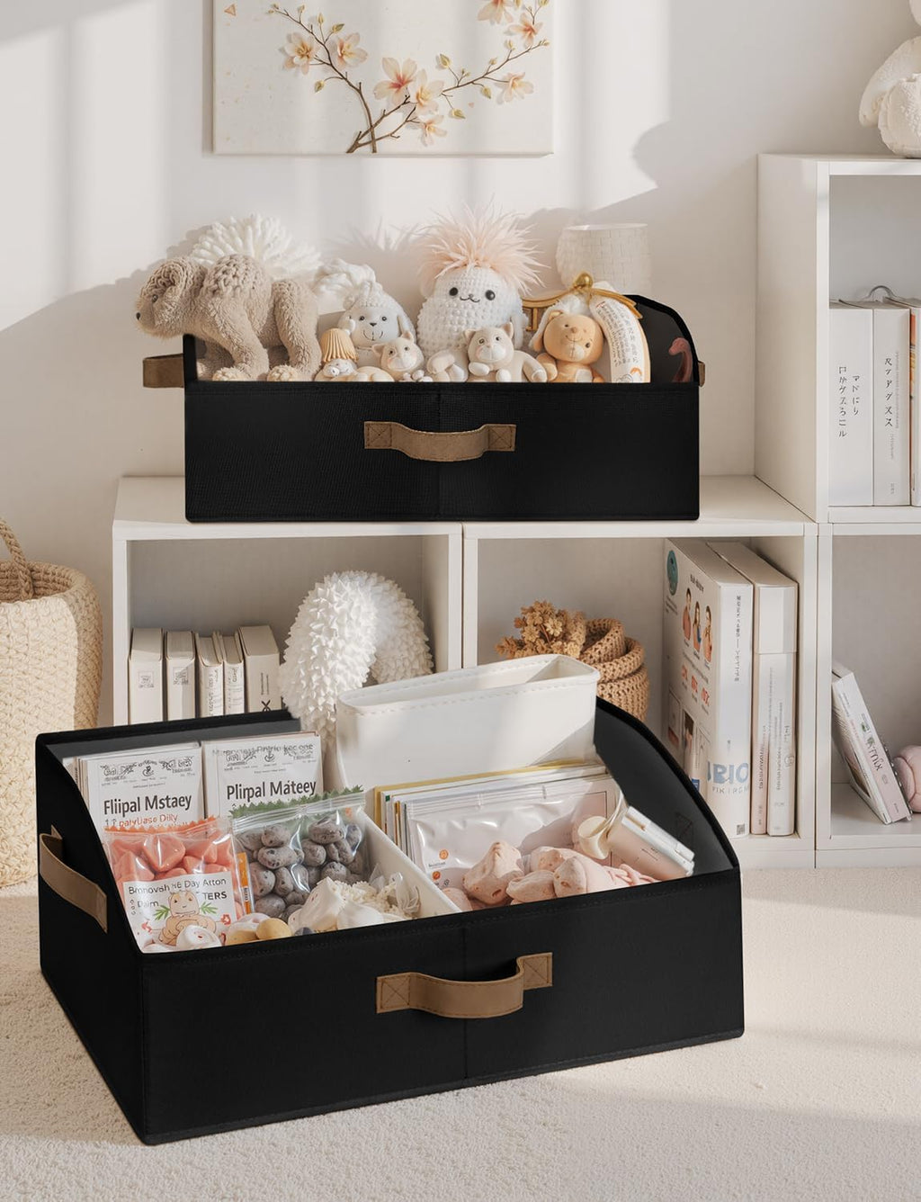 StorageWorks Closet Storage Bins, Trapezoid Organizer Box for Shelves, Fabric Clothes Bin, Foldable