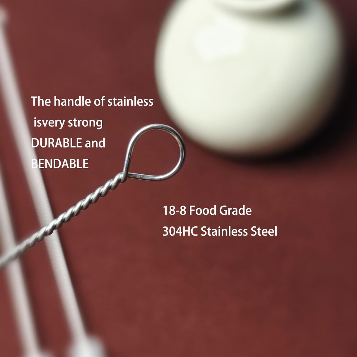 Straw Cleaner Brush Extend 10inch, Straw Brush Cleaner with Nylon Bristles, Reusable Straw Cleaner