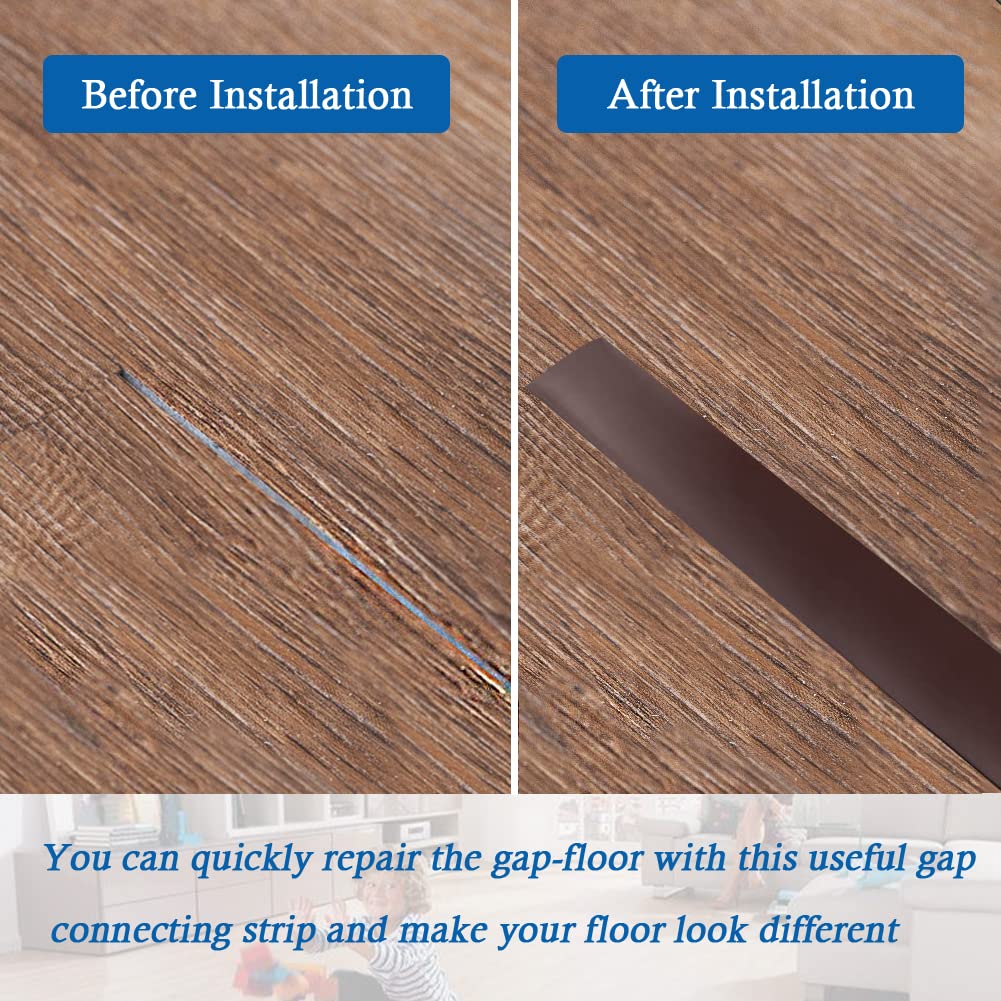 Floor Transition Strip Self Adhesive Floor Cover Strips Laminate 1.57" Wide Vinyl Flat Divider