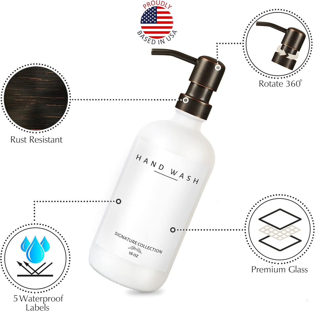 Emerson Soap Dispenser, Dish Soap Dispenser for Kitchen, Soap Dispenser Bathroom Set - Hand Soap
