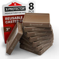 Furniture Cups X-PROTECTOR – 3" Caster Cups 8 PCS – Premium Furniture Coasters – Ideal Bed Stoppers
