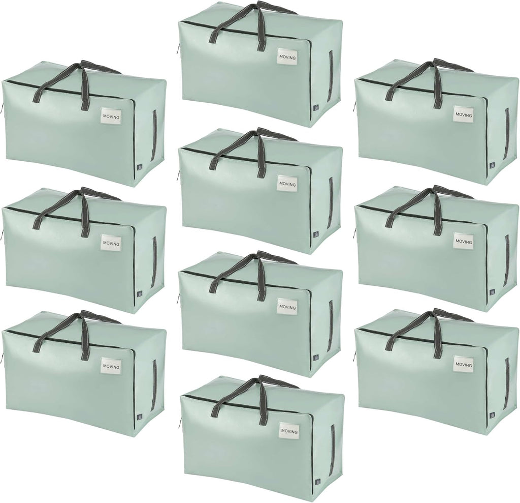 VENO 10 Pack Moving and Storage Bags, Heavy Duty, Alternative to Moving Boxes, Large Packing Totes