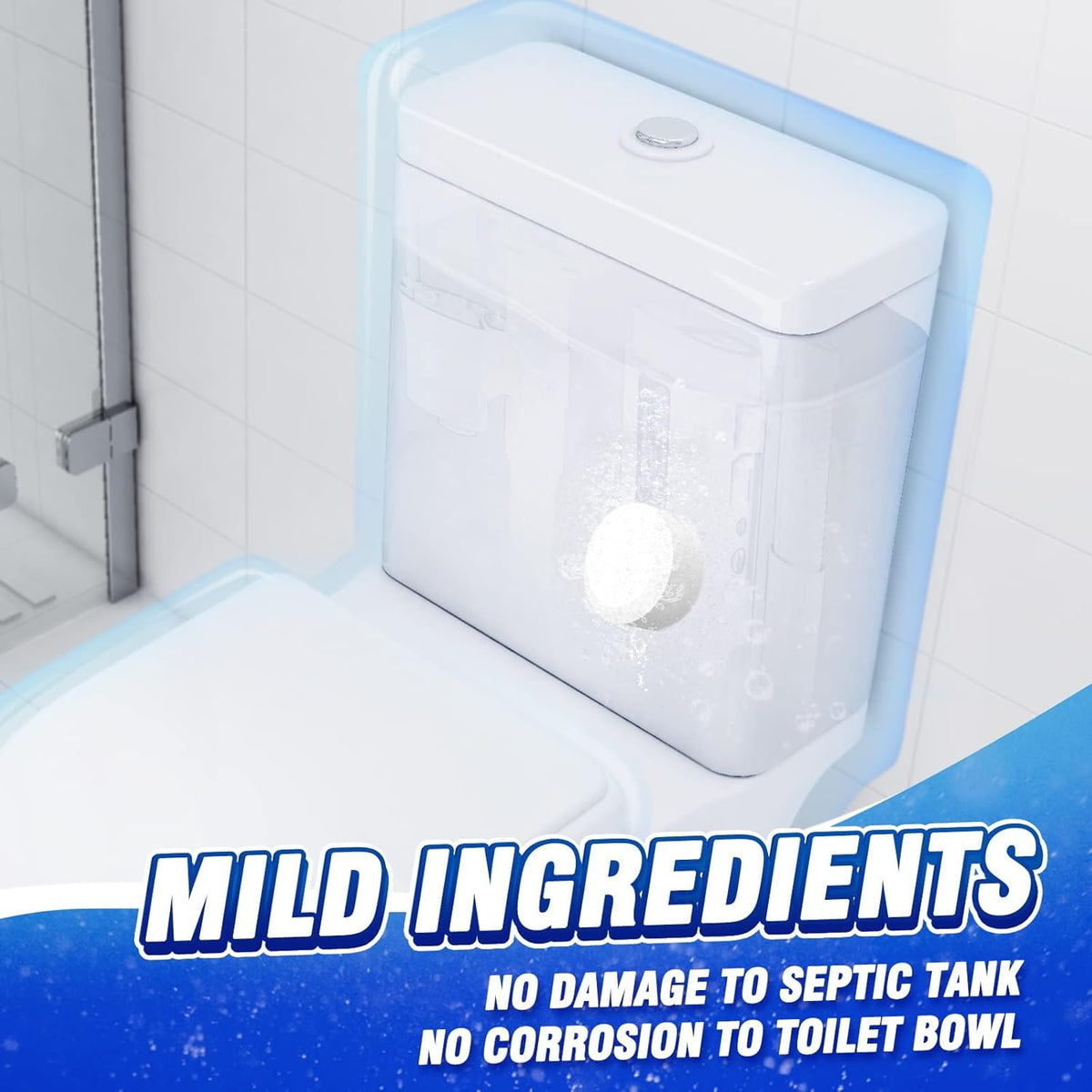 Vacplus Toilet Bowl Cleaners - 12 PACK, Household Toilet Cleaner, Automatic Toilet Bowl Cleaners