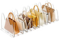 Bag & Purse Organizer for Closet, 2 Pack Adjustable Clear Handbag Storage Holder, Acrylic Shelf