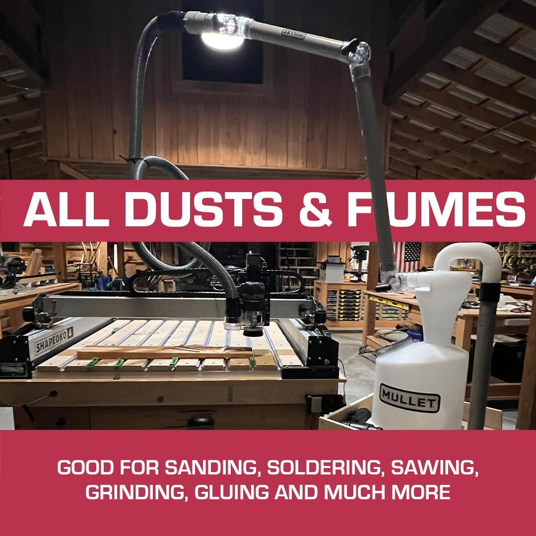 Mullet ThirdHand Dust Collection Boom Arm (Boom Arm + Cyclone)
