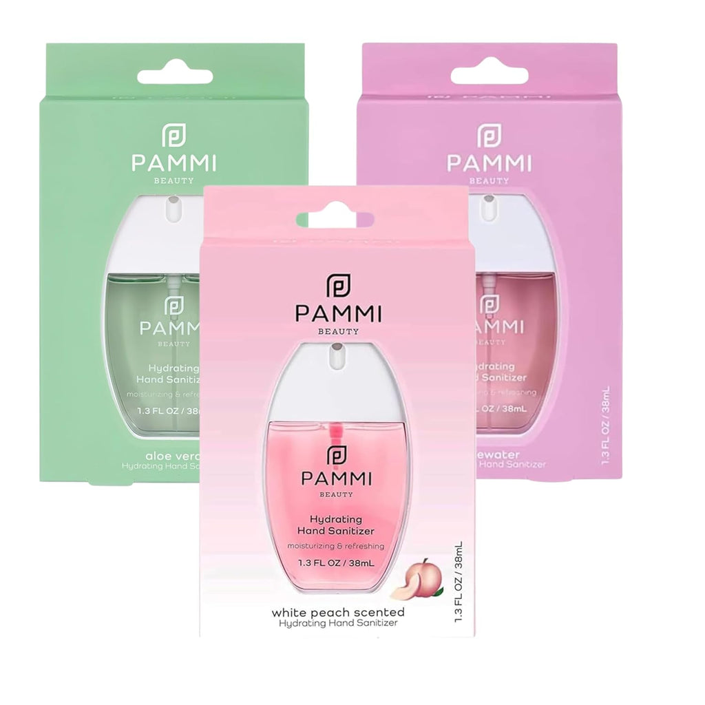 PAMMI Power Mist Hydrating Hand Sanitizer Spray, Portable Travel Size Pocket Hand Sanitizer