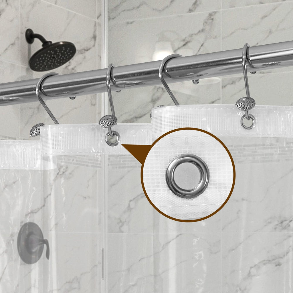 Barossa Design Premium Shower Curtain Liner Standard Size, Clear