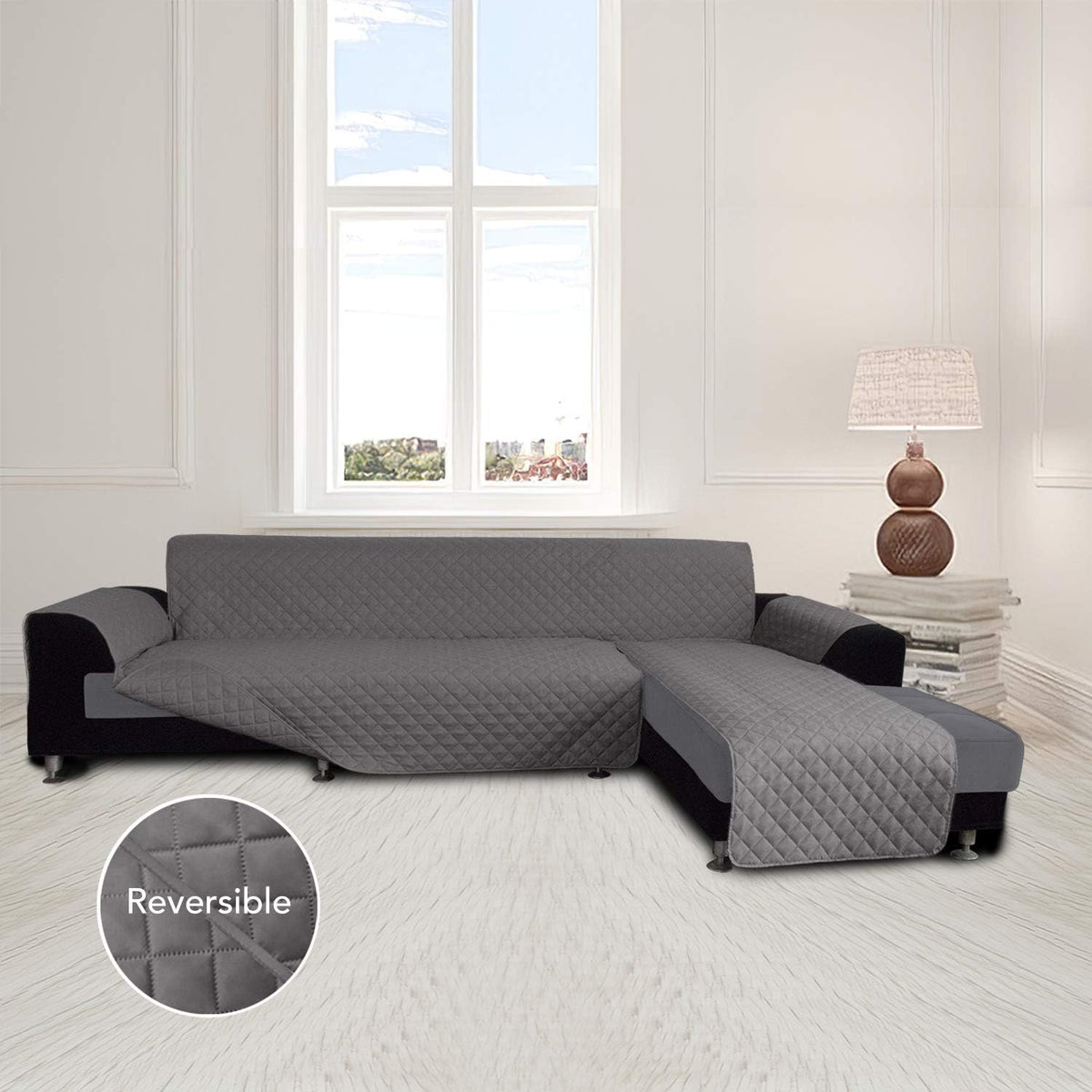 Easy-Going Sofa Slipcover L Shape Sofa Cover Sectional Couch Cover Furniture Protector Mat for Pets