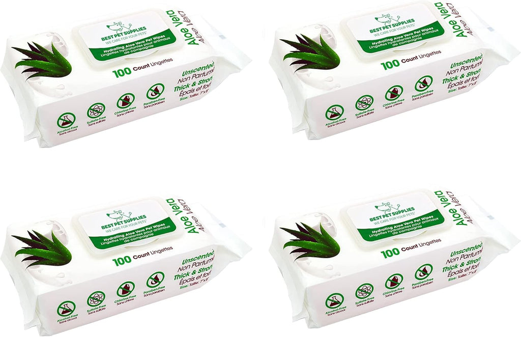Best Pet Supplies Pet Grooming Wipes for Dogs & Cats,Deodorizer for Coats & Dry, Itchy, or