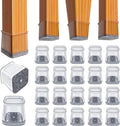 BUMACO Chair Leg Floor Protectors Square Chair Leg Protectors for Hardwood Floors Silicone Pads