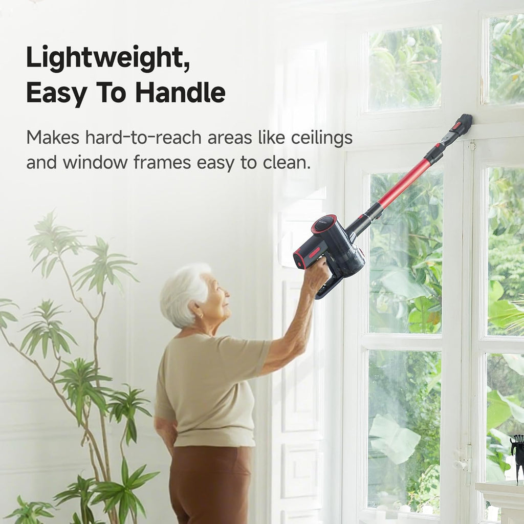 uwant 8-in-1 Cordless Vacuum Cleaner with 50min Runtime 35Kpa Powerful Suction Vacuum Cleaners for