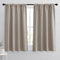 RYB HOME Short Curtains 45 inches, Durable Room Darkening Small Window Treatment Energy Smart