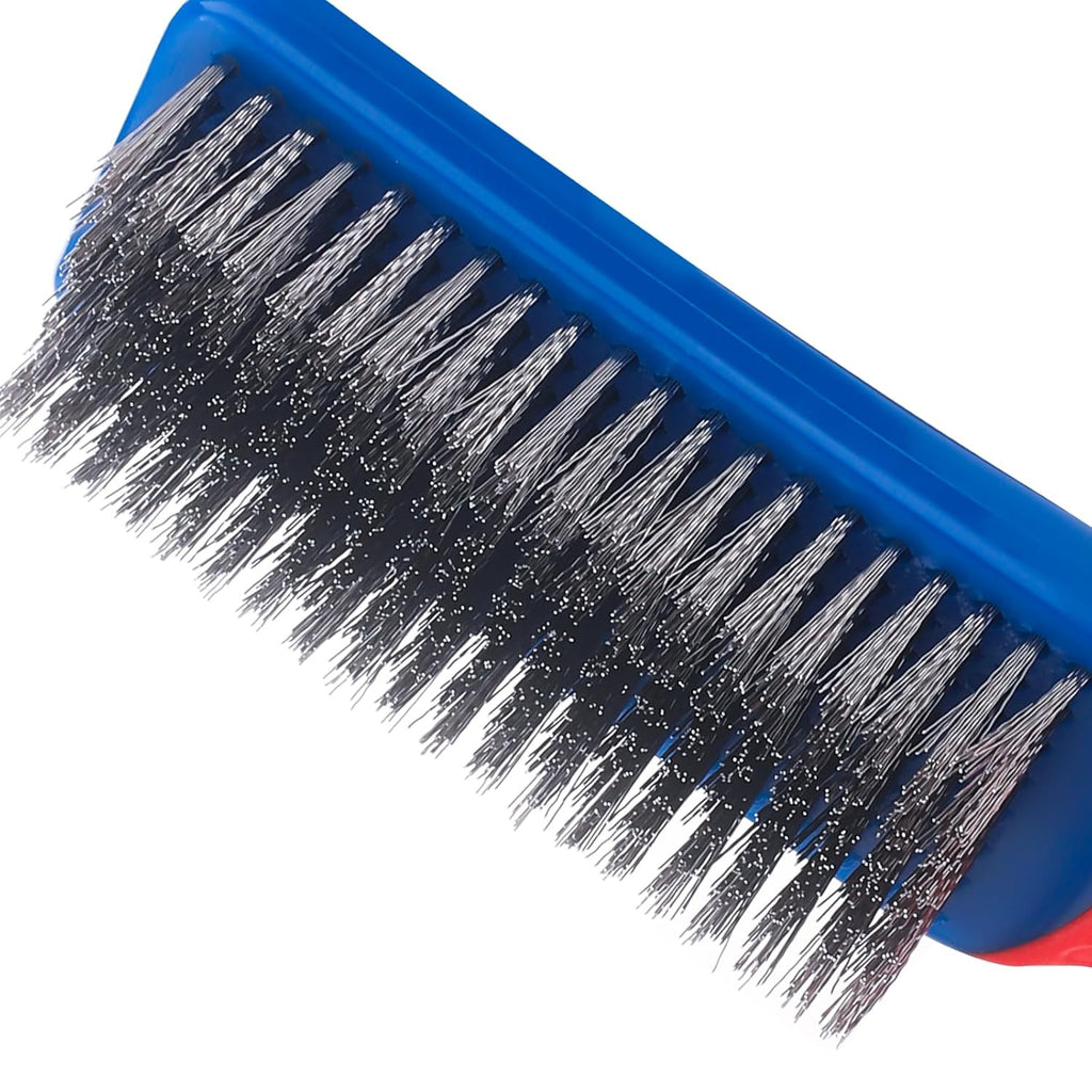 Wire Brushes 2 Pcs Steel Brushes Heavy Duty Carbon Steel and Stainless Steel Wire Scratch Brush