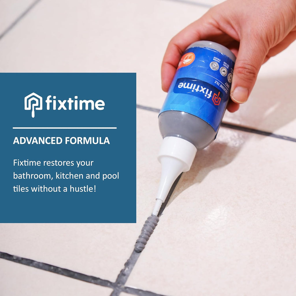 Silicone Tile Repair Kit – Premixed Fast-Drying Gray Caulk, Filler, and Sealer for Cracked