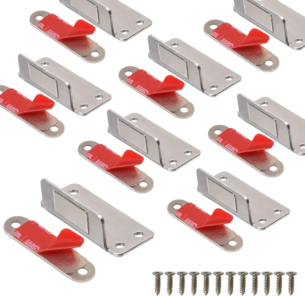 Mousike Cabinet Magnets Mousike Adhesive Strong Magnetic Door Catch Stainless Steel Kitchen