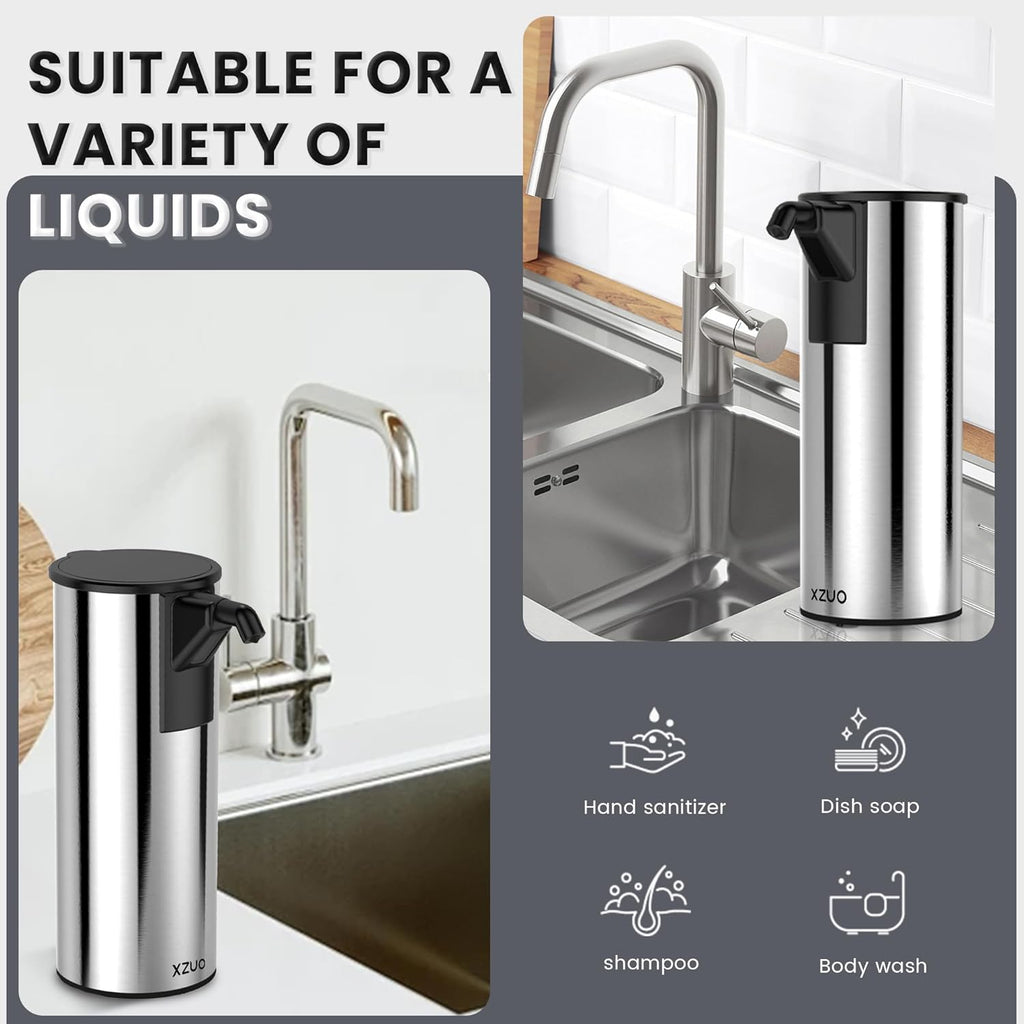 Automatic Soap Dispenser Touchless 11.8oz 4-Level Adjustment Auto Hand Soap Dispenser Stainless