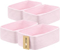 Small Storage Baskets for Organizing | Closet Organizer Bins | Shelf Toy Basket | Woven Rope