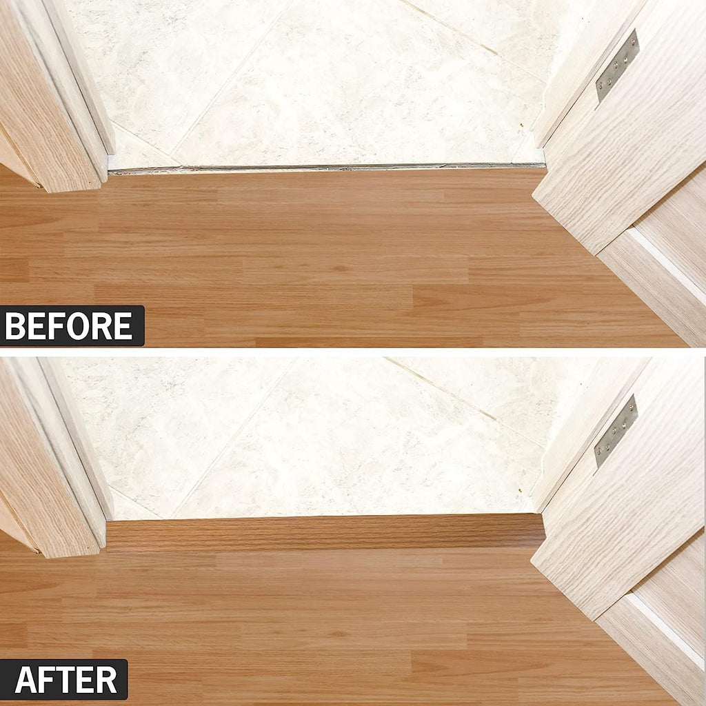 5Ft Floor Transition Strip Self Adhesive Vinyl Cover Floor Strip Flat Divider Transition Strip Wood
