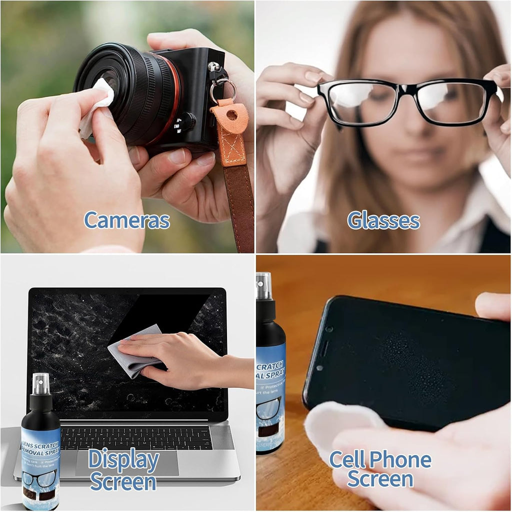 2PCs Lens Scratch Remover for Eye glasses, Lens scratch removal spray,Eyeglass Scratch