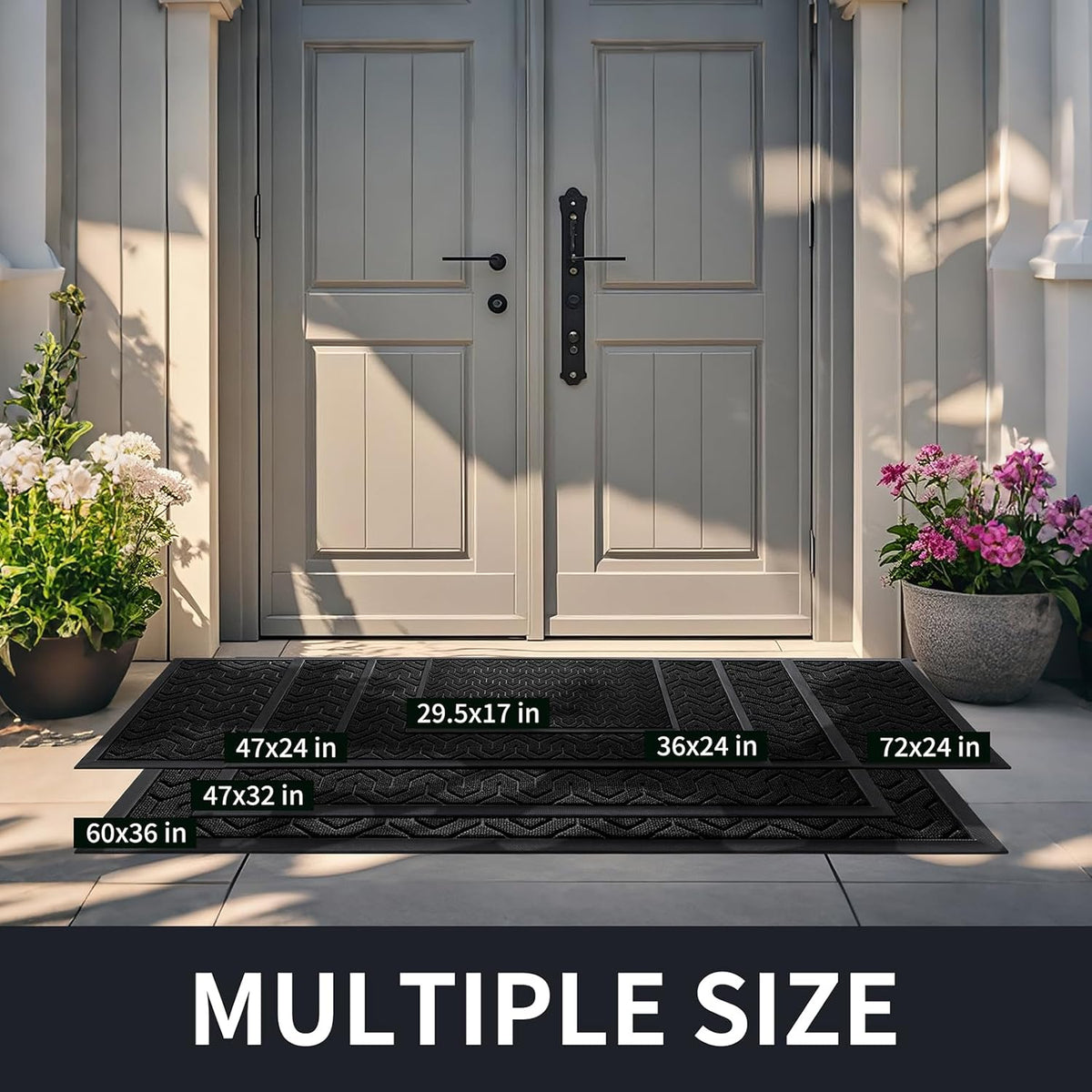 Yimobra Front Door Mat Outside Entrance 29.5x17, Waterproof Heavy Duty Outdoor Mats for Front Door