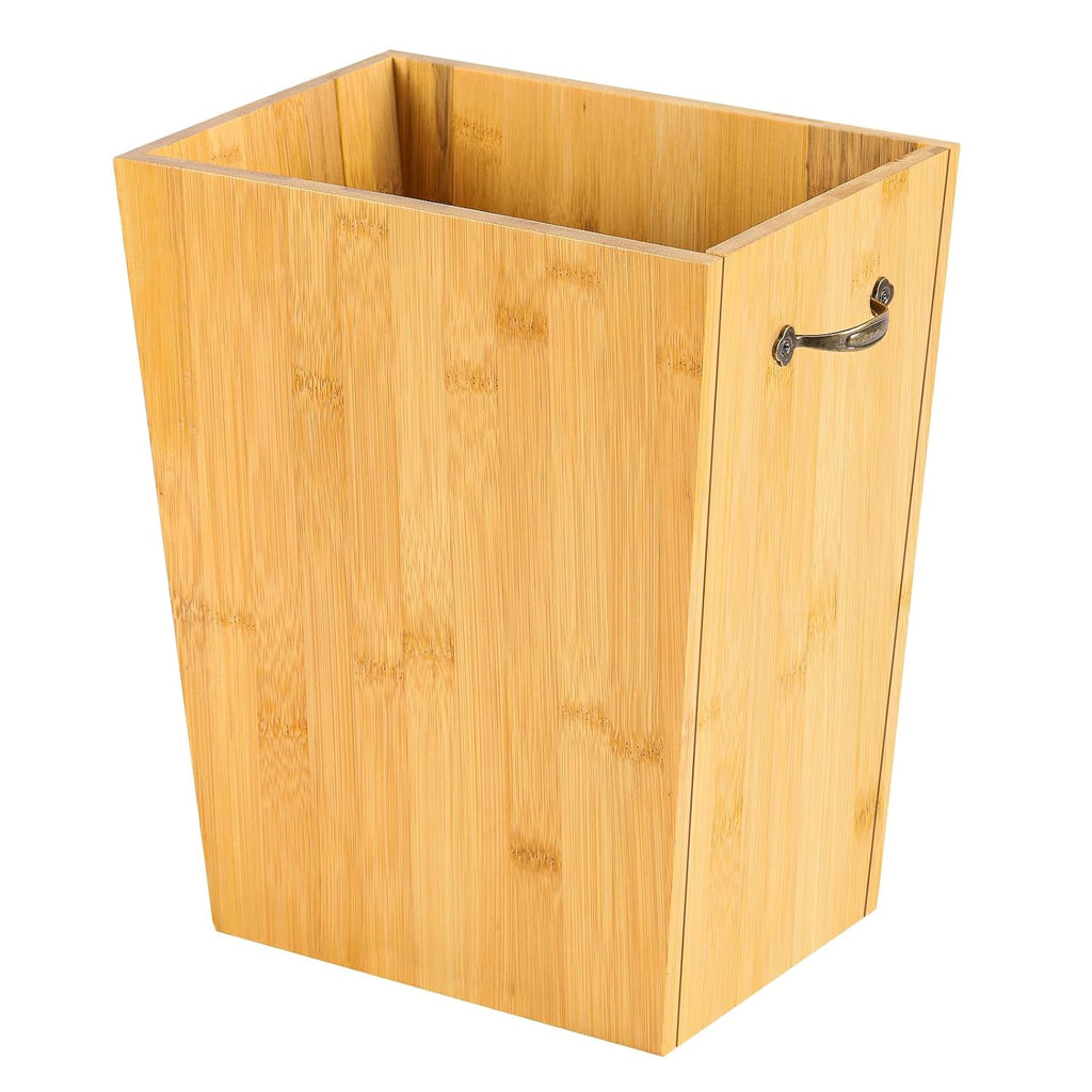 SEHERTIWY Wood Trash Can, Farmhouse Wastebasket Bin for Bathroom, Office, Bedroom, Living Room