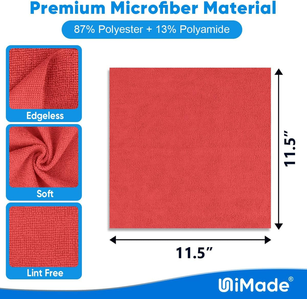 Shop Towels Rags, 50 Pack Reusable Shop Rags Bulk Microfiber Cleaning Cloth Lint Free Cleaning