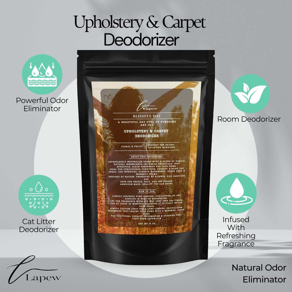 Blissful Day Carpet Freshener Powder: Powerful Odor Eliminator for Home, Upholstery Deodorizer