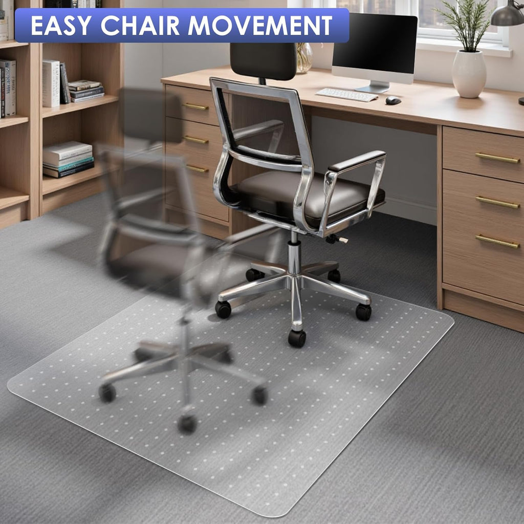 Kuyal Office Chair Mat for Carpet, 2 Pack 36x 48 Clear Heavy Duty Computer Chair Mat, Under Desk
