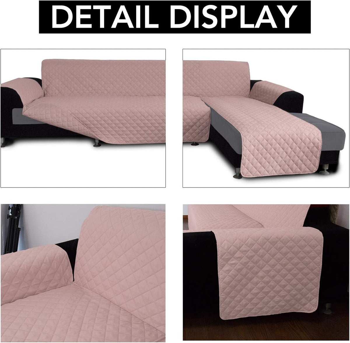 Easy-Going Sofa Slipcover L Shape Sofa Cover Sectional Couch Cover Furniture Protector Mat for Pets