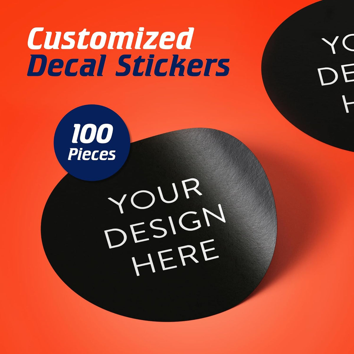 5-1000 Custom Vinyl Stickers - Upload Your own Image, Text, Design, Logo - Personalized Logo Labels