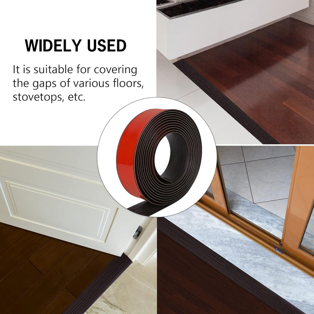 16.4Ft Floor Transition Strip Self Adhesive Vinyl Cover Floor Strip Flat Divider Transition Strip
