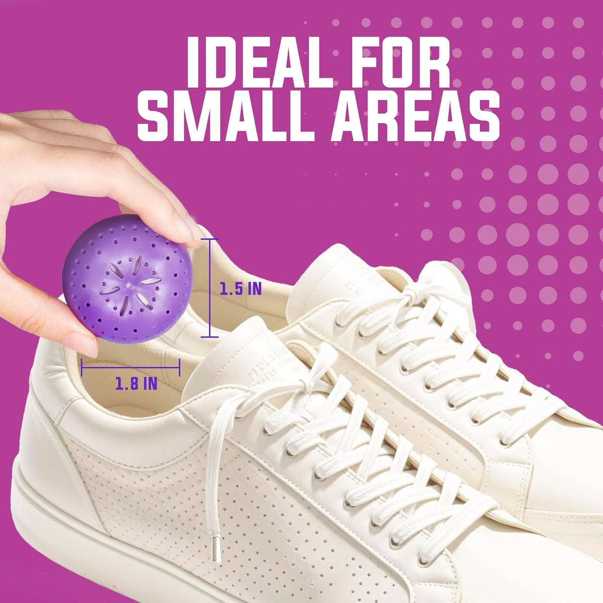 9 Pack Baking Soda Deodorizers, Lavender Scent Shoe Deodorizer Balls, Air Freshener for Home, Odor