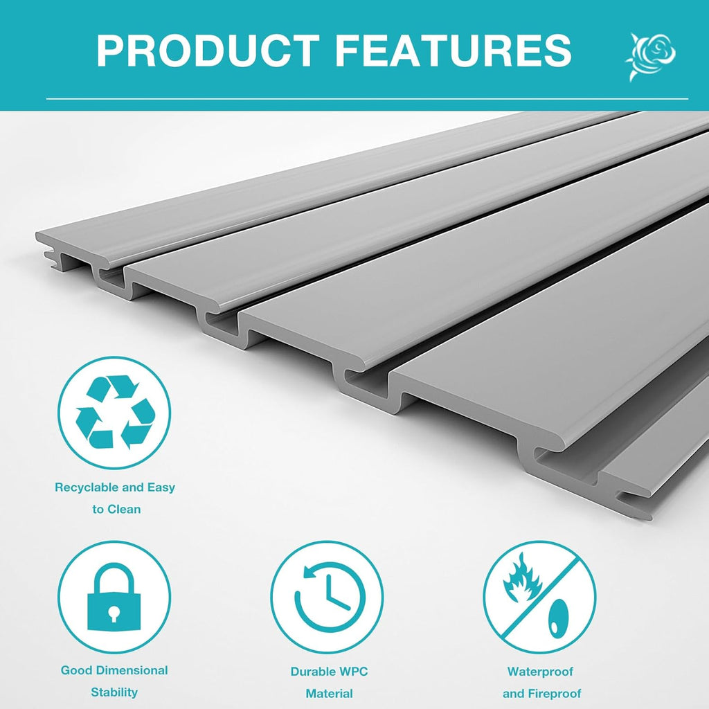 NeatiEase Slatwall Panel Wall Storage Systems, 4 x 8ft Slat Wall Paneling Garage Wall Organizer