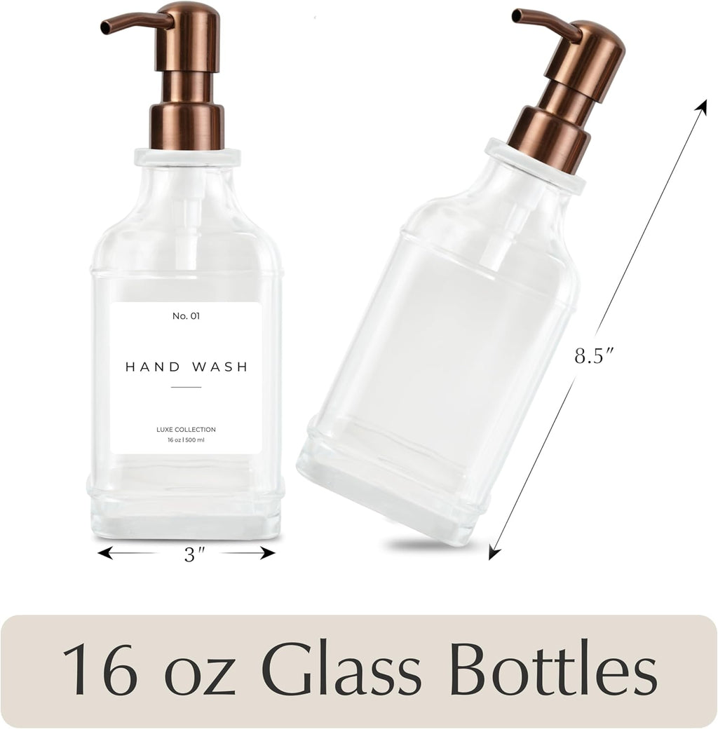 Emerson Essentials Soap Dispenser, Dish Soap Dispenser, Soap Bottle Bathroom Set, Farmhouse