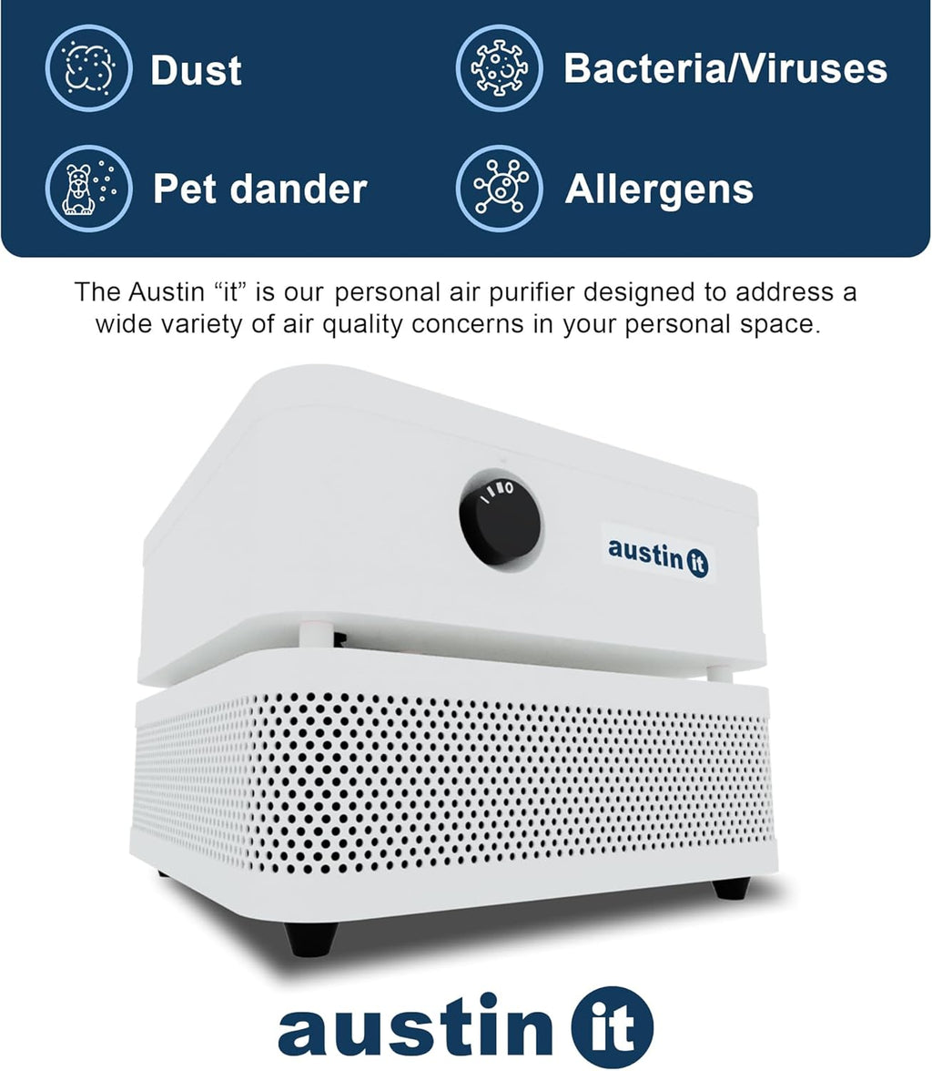Austin Air it Personal Air Purifier - Sleek Allergy Air Purifier for Office & Room - Capturesf