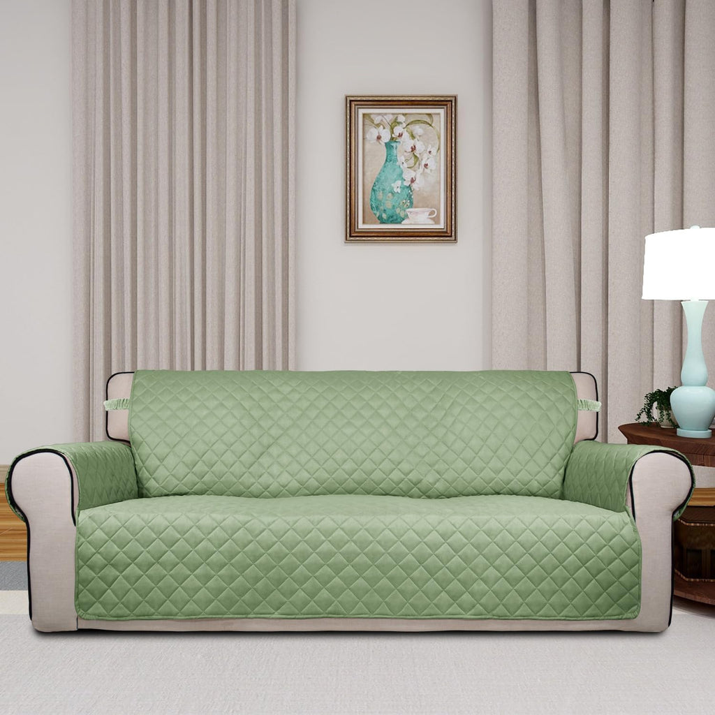 PureFit Reversible Quilted Sofa Cover, Water Resistant Slipcover Furniture Protector, Washable