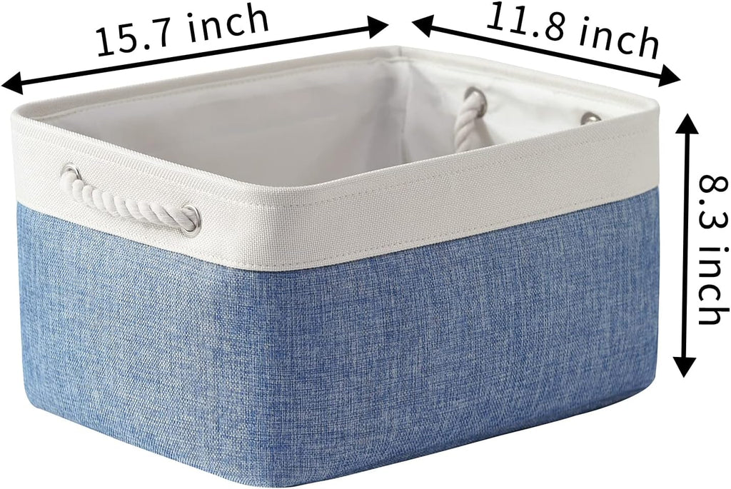 TcaFmac Storage Basket for Organizing - Large 4 Pack Fabric Storage Bins Baskets for Shelves with