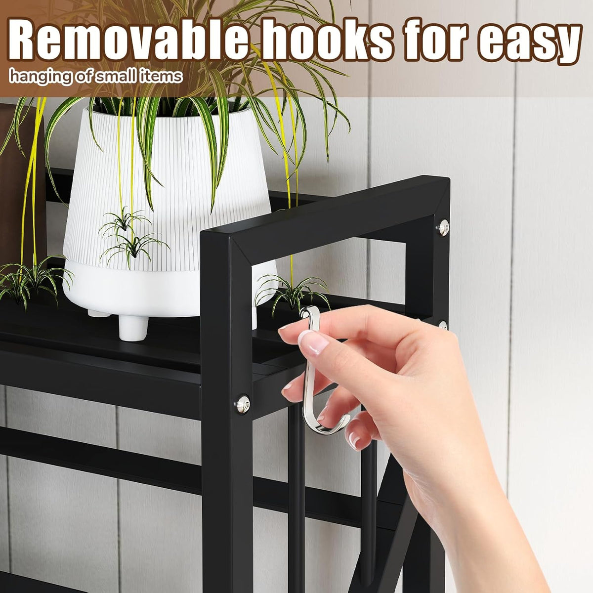 Book Carts 5 Tier 57.7x35.4x9.84 in Rolling Book Cart Large Capacity Bookshelf Storage Rack Mobile