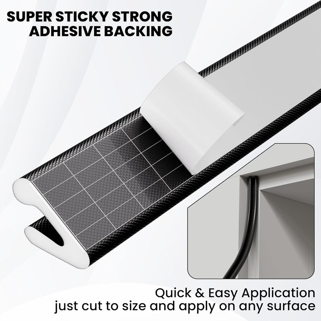 V Shape Foam Weather Stripping Door Frame Seal Strip 19.7FT Black, Draft Stopper, Insulation