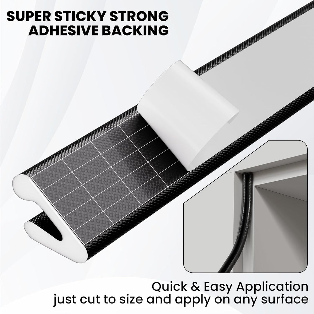 V Shape Foam Weather Stripping Door Frame Seal Strip 19.7FT Black, Draft Stopper, Insulation