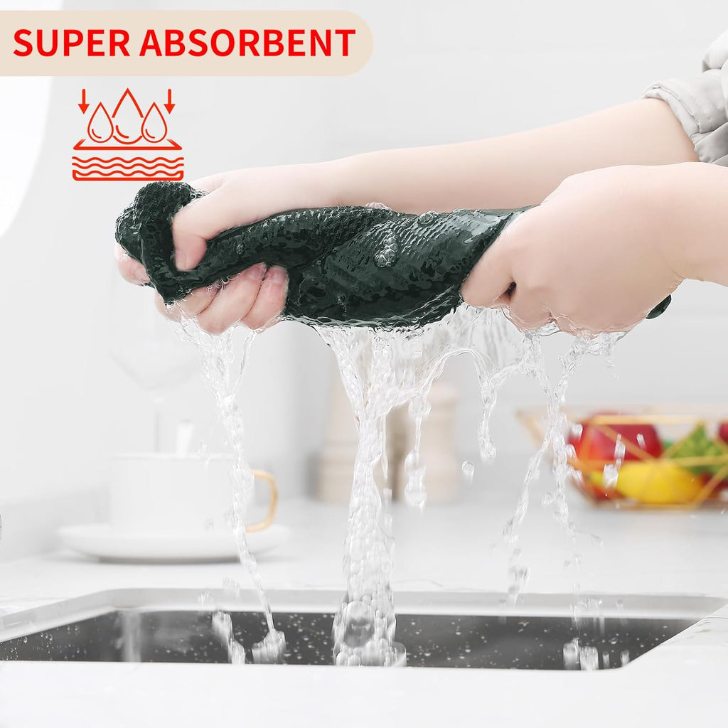 Homaxy 100% Cotton Waffle Weave Kitchen Dish Cloths, Ultra Soft Absorbent Quick Drying Dish Towels