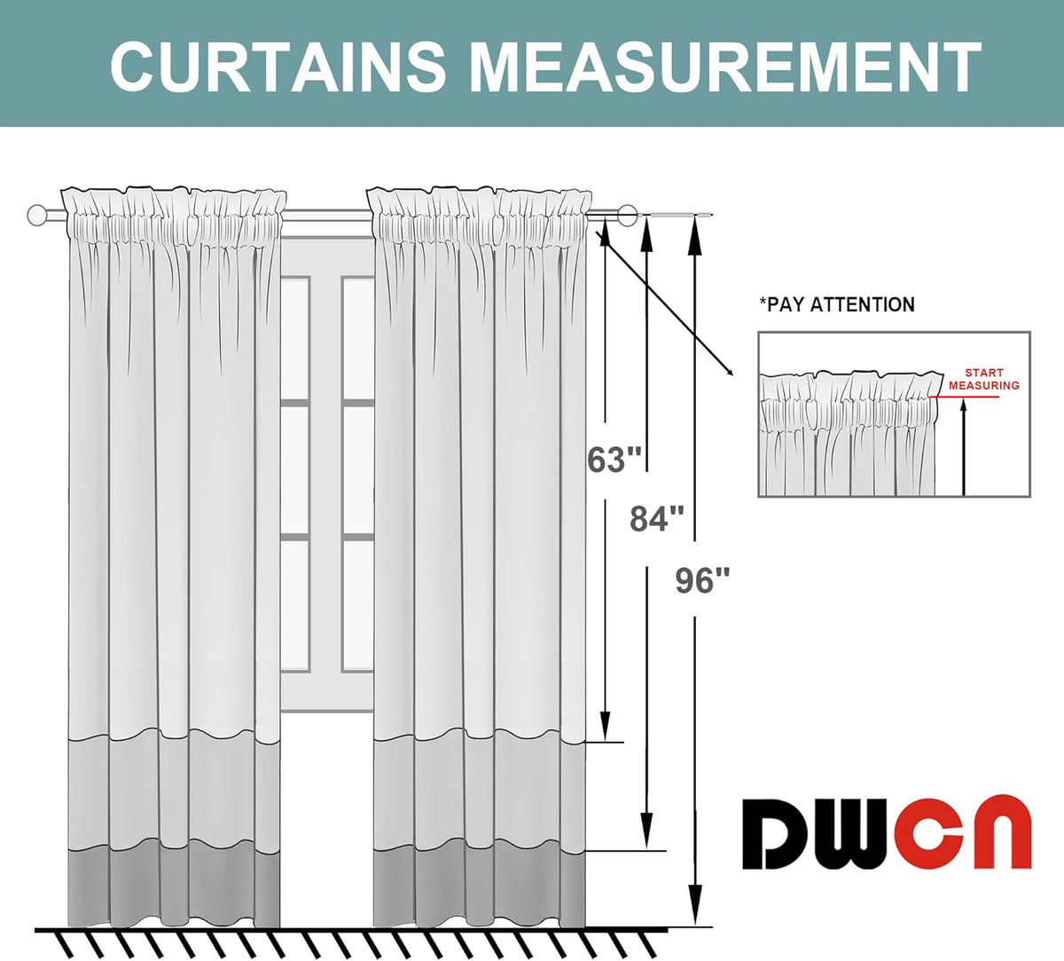 DWCN Blackout Curtains for Living Room Thermal Insulated, Energy Saving & Noise Reducing Bedroom